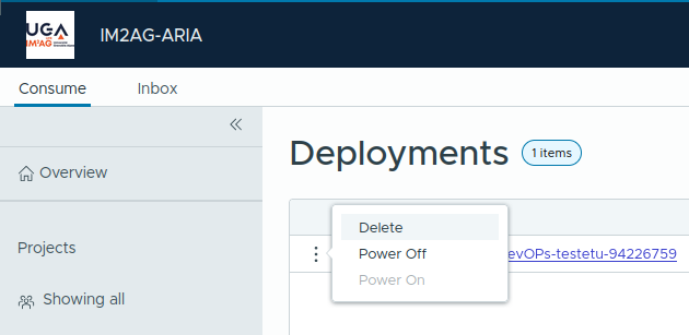 Suppression Déploiement
